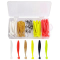 T Tail Soft Fishing Lure Bait Set Combination Lead Hook Jigs Silica Gel Artificial Bait Soft Baits