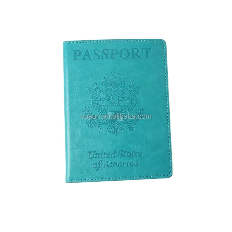 Factory Price High Quality Customize Logo Pu Leather Travel Passport Holder Cover