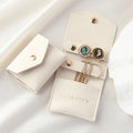 PandaSew Custom Logo Premium 1.4mm Microfiber Jewelry Organizer Travel Carrying Roll Bag Jewelry Pouch