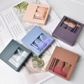 5Pcs Synthetic Small Cosmetic Brushes Portable Travel Size Makeup Brush Mini Set with Case and Built-in Mirror for Face