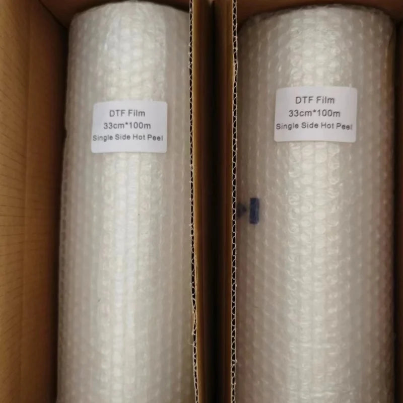 Dtf Film 13 Inch Roll Heat Transfer Pet Film for t Shirt Digital Printing 33cm*100m Dtf Roll Hot Peel