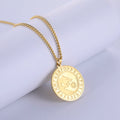 Viking Yin Yang Wolf Necklace Fathers Day Gifts Pendant Jewelry Vintage Stainless Steel Men Necklaces Gold Plated Gifts