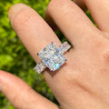 Wholesale GRA VVS D 5CT Carat 9x11MM Big Radiant Moissanite Diamond Ring 925 Sterling Silver Engagement Fine Jewelry for Men