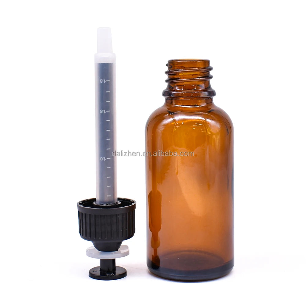 New Design 1 oz 30 ml Amber Brown Scale Graduation Dropper Bottle With Measurement Markings