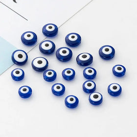 PE218-221Hot Sale Natural Turkish Color Shell Evil Eye Flat Beads DIY Jewelry Making Vintage Oriole Jewelry Fashionable Pendants