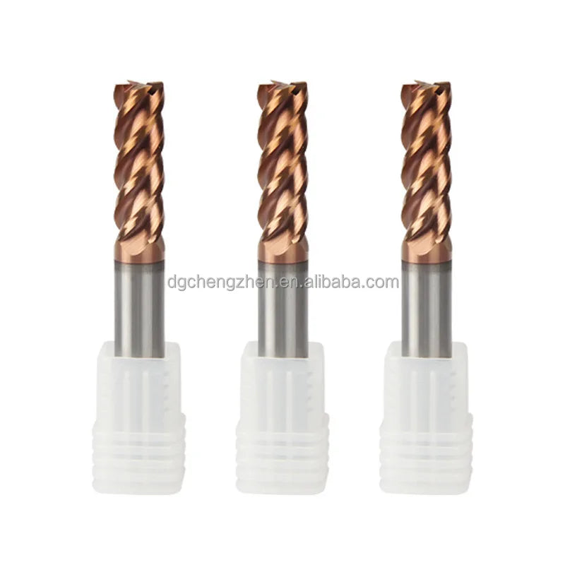 Single Crystal Diamond MCD CVD 4-Flute End Mill - Precision CNC Milling Machine Tool RoHS