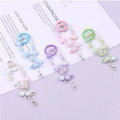 Colorful and Cute Cartoon Keychain Pendants with Star and Bow Elements Are Paired with Luggage and Mobile Phone Pendants
