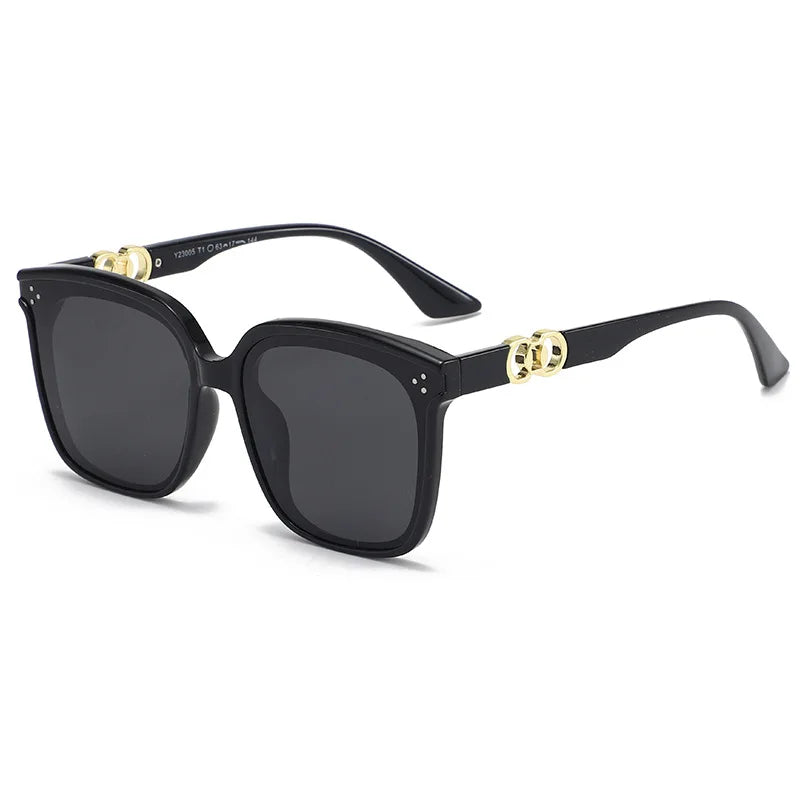 Polarized Luxury Shades Sunglasses Transparent Square Large Frame Glasses Custom Fashion Sun Glasses Women Men Wholesale Eyewear