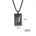Custom WEREWOLF Tag Necklace for Men Personalized Stainless Steel Link Chain Gold Plating Black Laser Tag Link Chain Necklace