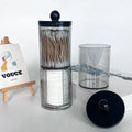Hot Transparent Plastic Crystal Makeup Organizer Dust-proof Cotton Swab Storage Box Crystal Clear Crystal Storage Box