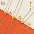 Wholesale Initial Letter Necklaces for Women Stainless Steel Love Heart Pendant 18k Gold Necklace