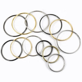 Meetee F1-77 65-150mm Wire Size 5.8mm Zinc Alloy Circle Handle Round O Ring Hardware for Clothing Handbag Ring Buckles Accessory