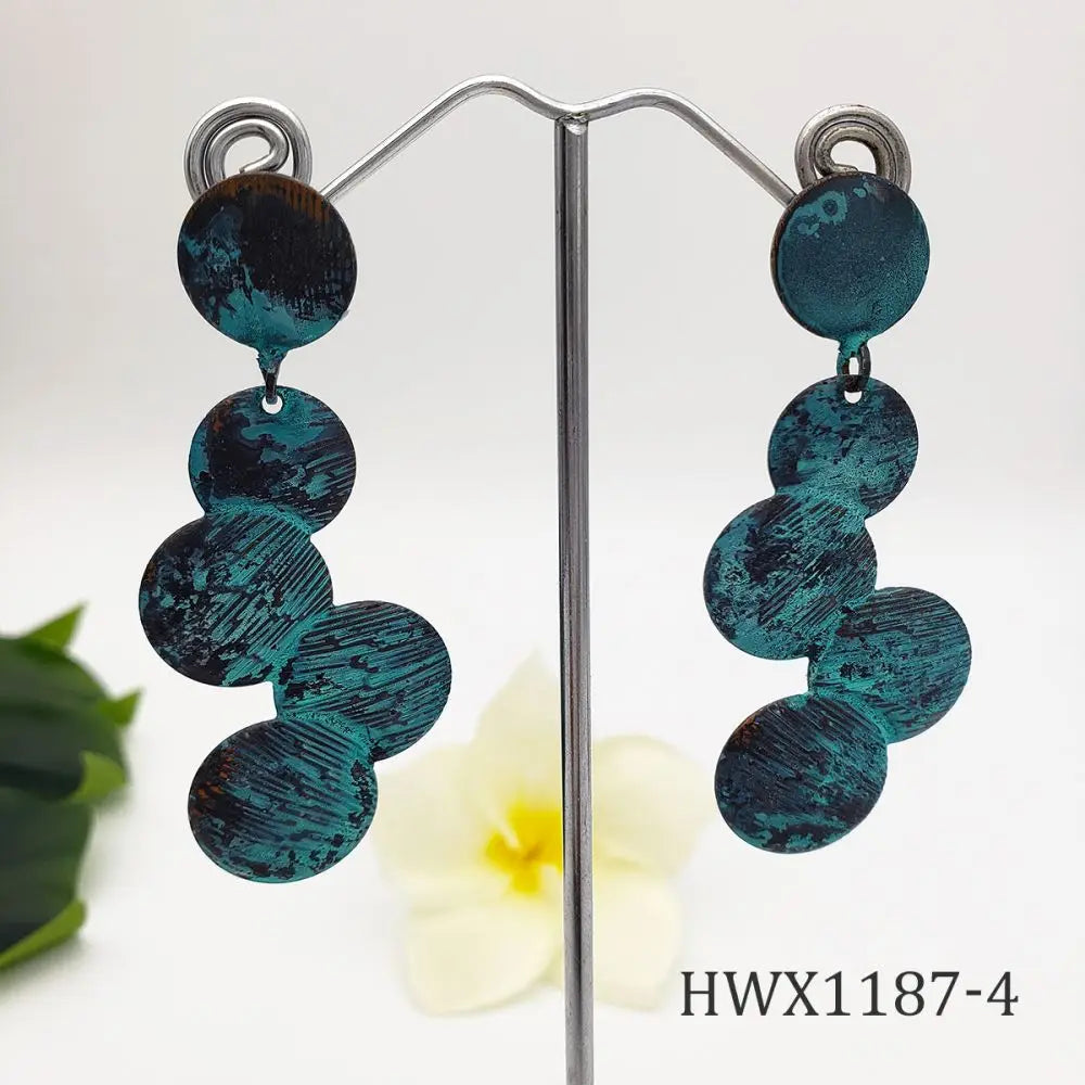 Indian Patina Jhumka Jewelry Earrings