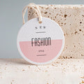 Hot Selling Custom Design Printing Name Logo Eco-Friendly Garment Hang Tags with String Round Paper Labels for Shoes & Bags