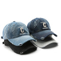 Wholesale Fashion Embroidered Denim Dad Hat Distressed Jeans Adjustable Baseball Cap for Women Men