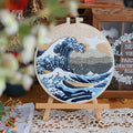 Sea Wave Diy Custom Embroidery Kit for Beginners Adults Cross Stitch Home Living Room Art Decor