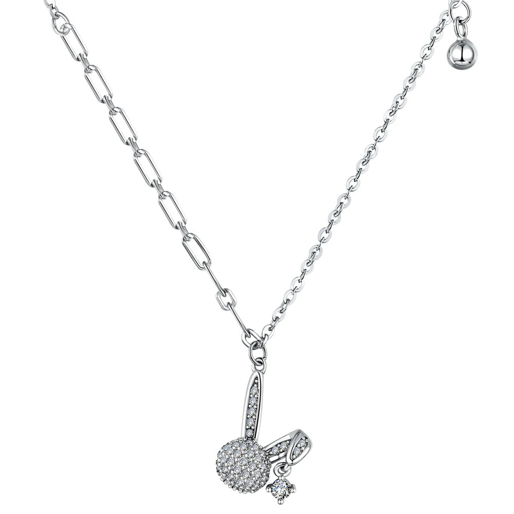 Dylam Fine Jewelry Designer Pendants S925 Sterling Silver Necklace Hot Sale Shopify Dropshipping Cute Rabbit Necklaces for Women