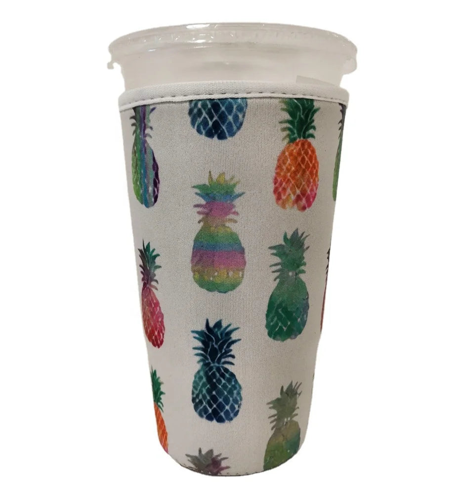 Neoprene Iced Insulator for Cold Beverages and Coffee Cup Sleeve