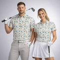In Stock Men Cocktail Martini Print Polo Shirt Quick Dry Breathable Performance Golf Polo Wholesale