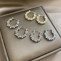 Circle and Pearl Earrings Luxury High-grade Earrings for Women New Personalized Unique French Retro Hoop Earrings MegaBDM