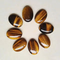 Huiying Quality Natural 25*18mm Yellow Tiger Eye Oval Cabochon Loose Gem Stone Crafts