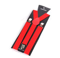 Factory Price Red Suspenders Unisex Strap Clip-On Elastic Y-Shape Adjustable Braces Man Women Wedding Accessories Suspenders