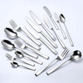 Thick Handle Classic Silver Stainless Steel 18/10 Luxury Back to School Restaurant Flatware Sets