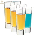 Heavy-Bottom 2oz Tequila Shot Glasses Crystal-Clear Liquor Cups Tall Shot Glasses
