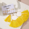 Wholesale Fashion Acrylic Set 5-piece Set Pearl Tassel Boho Floral Jewelry Drop Dangle Earrings for Women