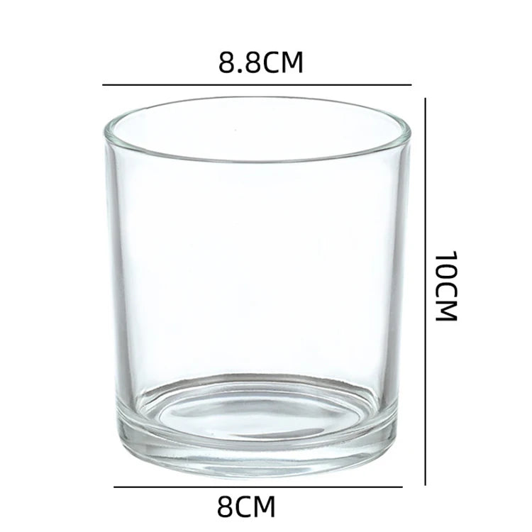 Wholesale Customized Scent Glass Transparent Clear Candle Empty Jars With Lid for Candle Making