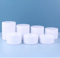 Wholesale 2oz 4oz 6oz 8oz 250ml White Plastic Cosmetic Jars PET Straight Sided Jars W/ 70mm-400 White Smooth Plastic Lined Caps