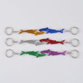 Shark Shaped Anodized Aluminum Metal Keychain Unique Design Stylish Beer Opener High Functionality Lightweight Portable