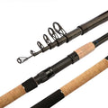 Travel Rod Medium Light Weight Portable Telescopic Casting and Spinning Cork Handle Fishing Rods