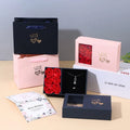 New Hot Selling Romantic Valentine's Day Six Soap Roses Rings Necklaces Earrings Jewelry Packaging Box