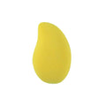 Custom Logo Yellow Non-Latex Soft Beauty Sponge for Facial Foundation Makeup Mango Shape Washable PVC Bag Gift Private Label