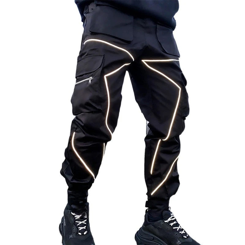Fitspi Wholesale Spring Autumn Overalls Men's European American Loose Straight Sports Trousers Multi-pocket Trendy Jogger Pants