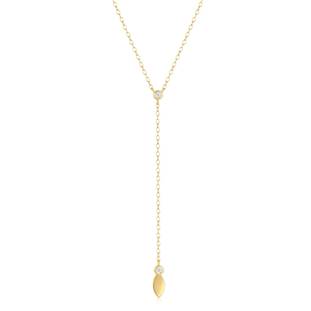Fashion Jewelry Necklace 925 Sterling Silver Pendant Necklace Diamond by the Yard Long Chain 18k Gold Plated Necklace Women