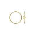 Hot Sale 14K Gold Filled Heart Stacking Couple Rings for Jewelry DIY Women