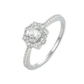 Guangzhou Jewelry Market Wedding 5925 Silver Ring Diamond Woman Fine Jewelry Engagement Moissanite Ring