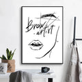 Lips Eyelashes Poster Printing Painting Wall Pictures Fashion Line Art Canvas Art Home Decor Painting