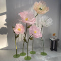 Hot Selling Artificial Flower Rose Pe Large Foam Flowers for Wedding Window Decor Giant Road Leading Flowers