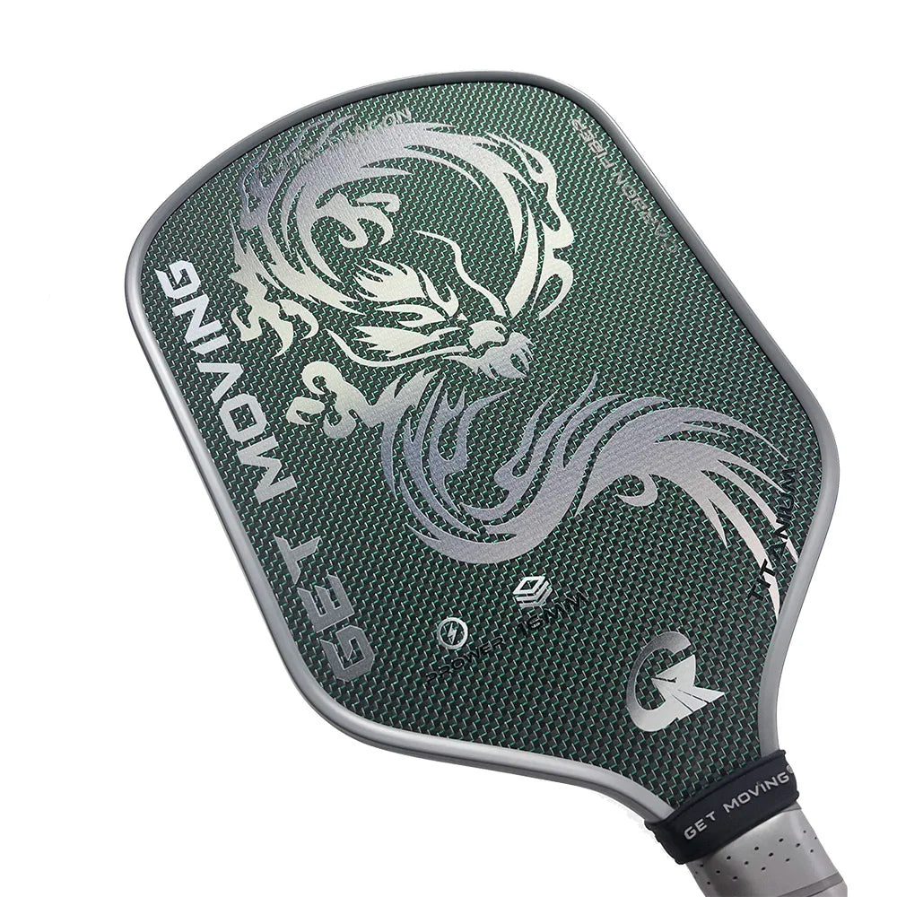 GET MOVING Azure Dragon 16mm Thickness Titanium Custom Carbon Fiber Graphite Honeycomb Pickle Ball Racket Picklebal Paddle