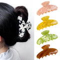 Hot Sale YHJ Simple Style Fashionable 9CM Acetate Lady Girls Hair Clips Classical Sweet Clips Semi-circle Shape Hair Claw Clips