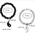 Yin Yang Tai Chi Eight Gossip Natural Stone Beaded Bracelet Personality Simple Couple lava Beads Bracelet