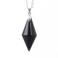 2026 Handmade Beautiful black obsidian Christmas Ornaments healing crystal pendulums for women gifts Folk Crafts