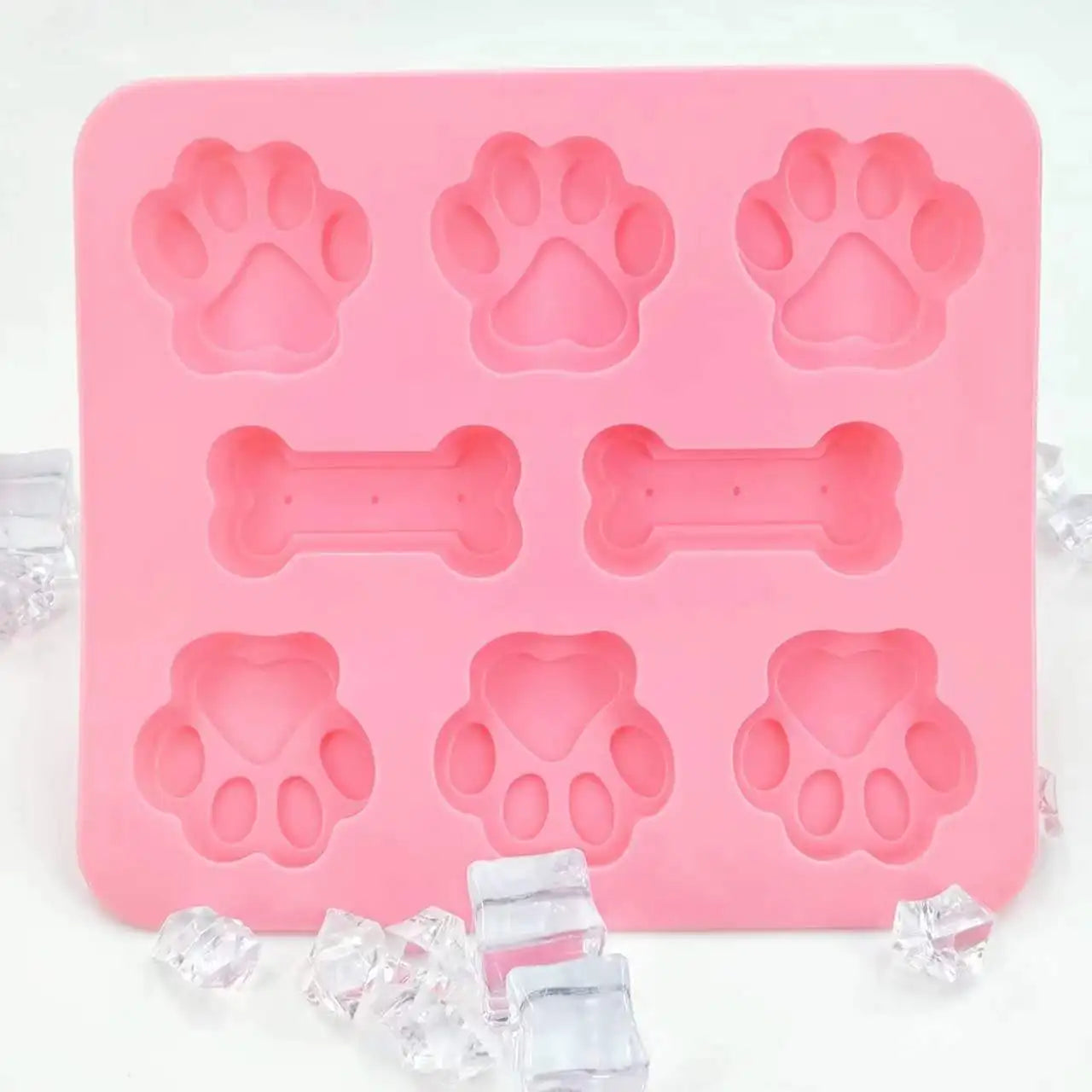 New Cute Pet Cat Dog Paw Mold Ice Ball Mold Creative Kitchen Chocolate Candy Mold Food Grade Silicone OEM Logo