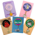 Custom Designer Hard Soft Enamel Pin Badges Hat Pins Metal Brooch Lapel Pin with Chain