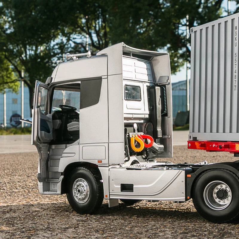 Custom Ocean Container Transport Truck Heavy Container Truck Accessories 1: 24 Simulation Alloy Car Model