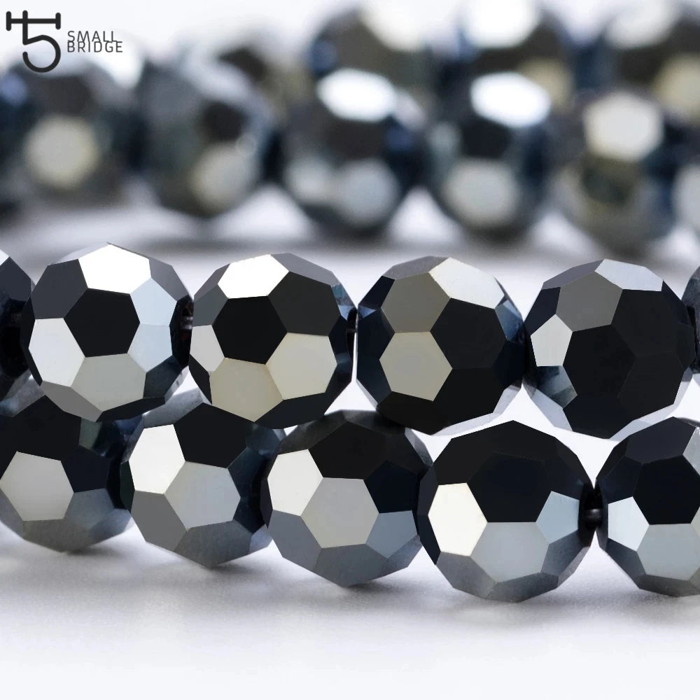 AB Color 32 Faceted Round Glass Beads 3mm 4mm 6mm 8mm Round Glass Crystal Loose Beads for Jewelry Making