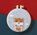 For CHENISTORY DIY Wool Felting Painting Embroidery Frame Handmade Needle Wool Painting Picture Canvas Home Decors Crafts Gift